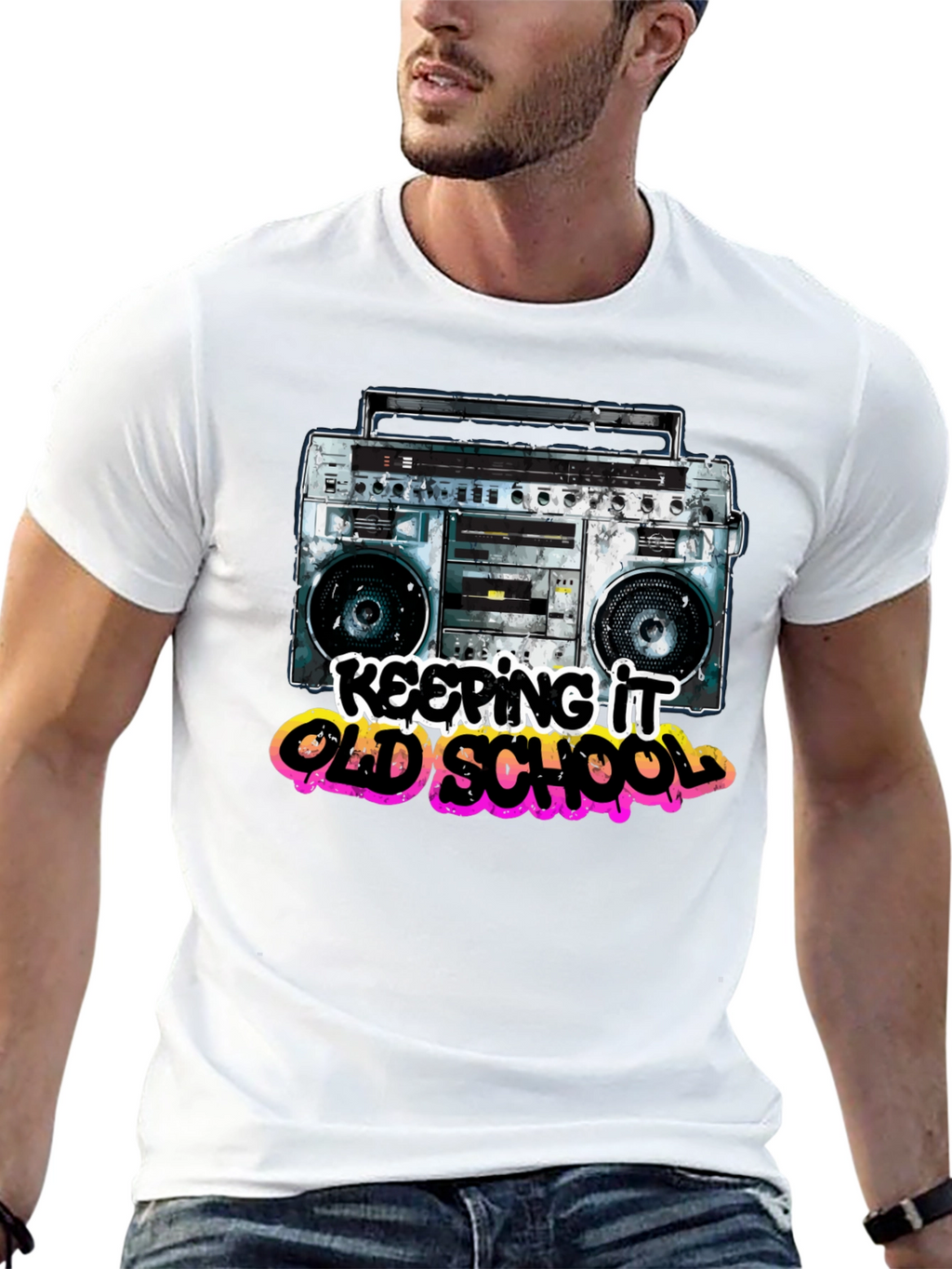 Retro Boombox T-Shirt - Keeping it Old School