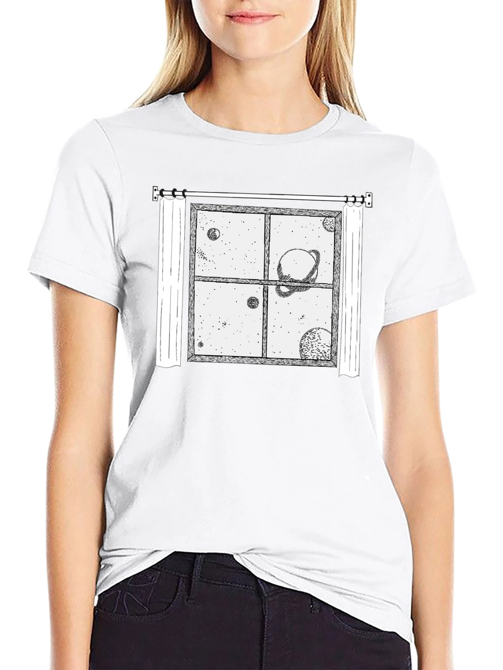 Space Window Graphic T-Shirt