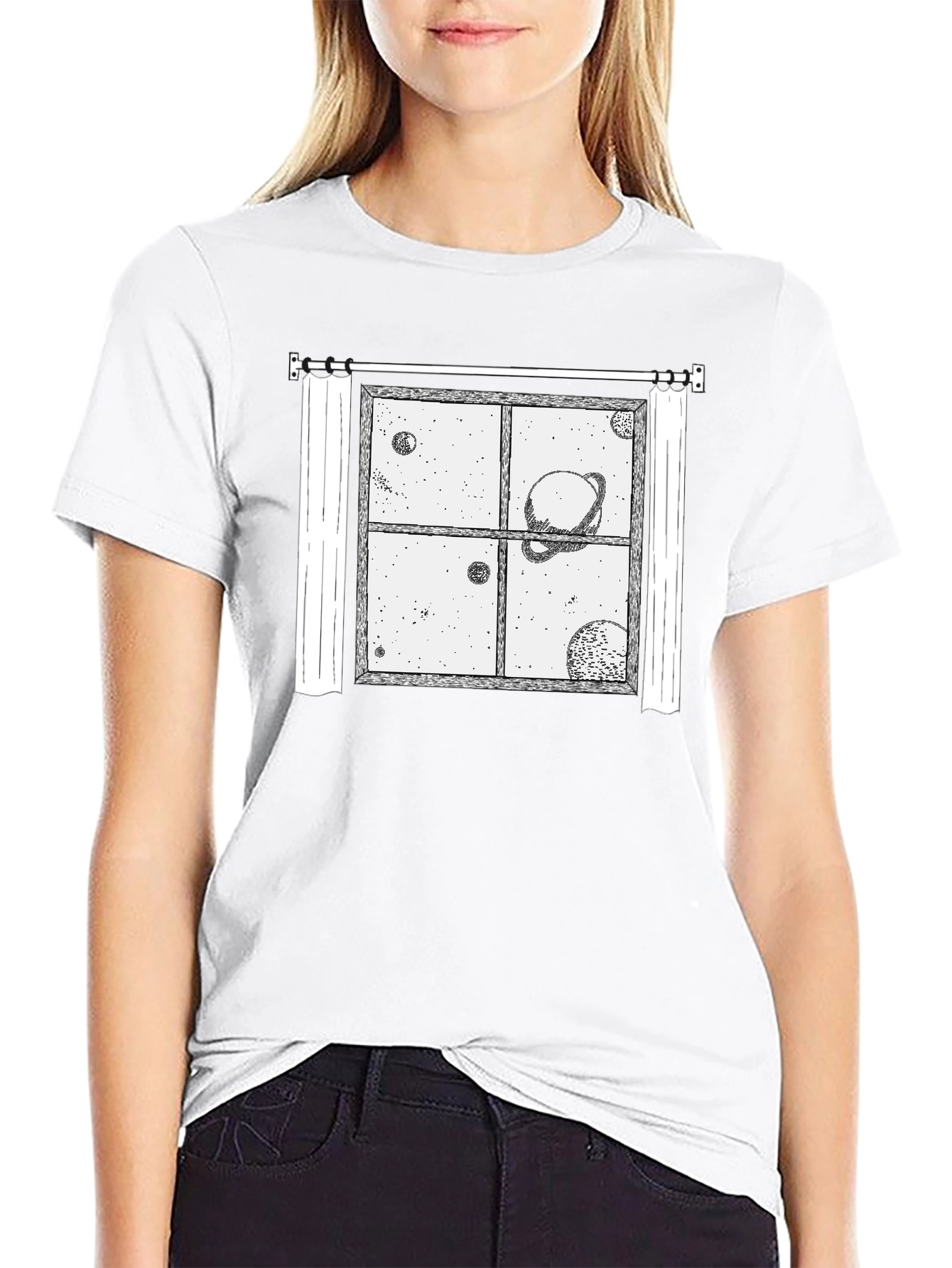 Space Window Graphic T-Shirt