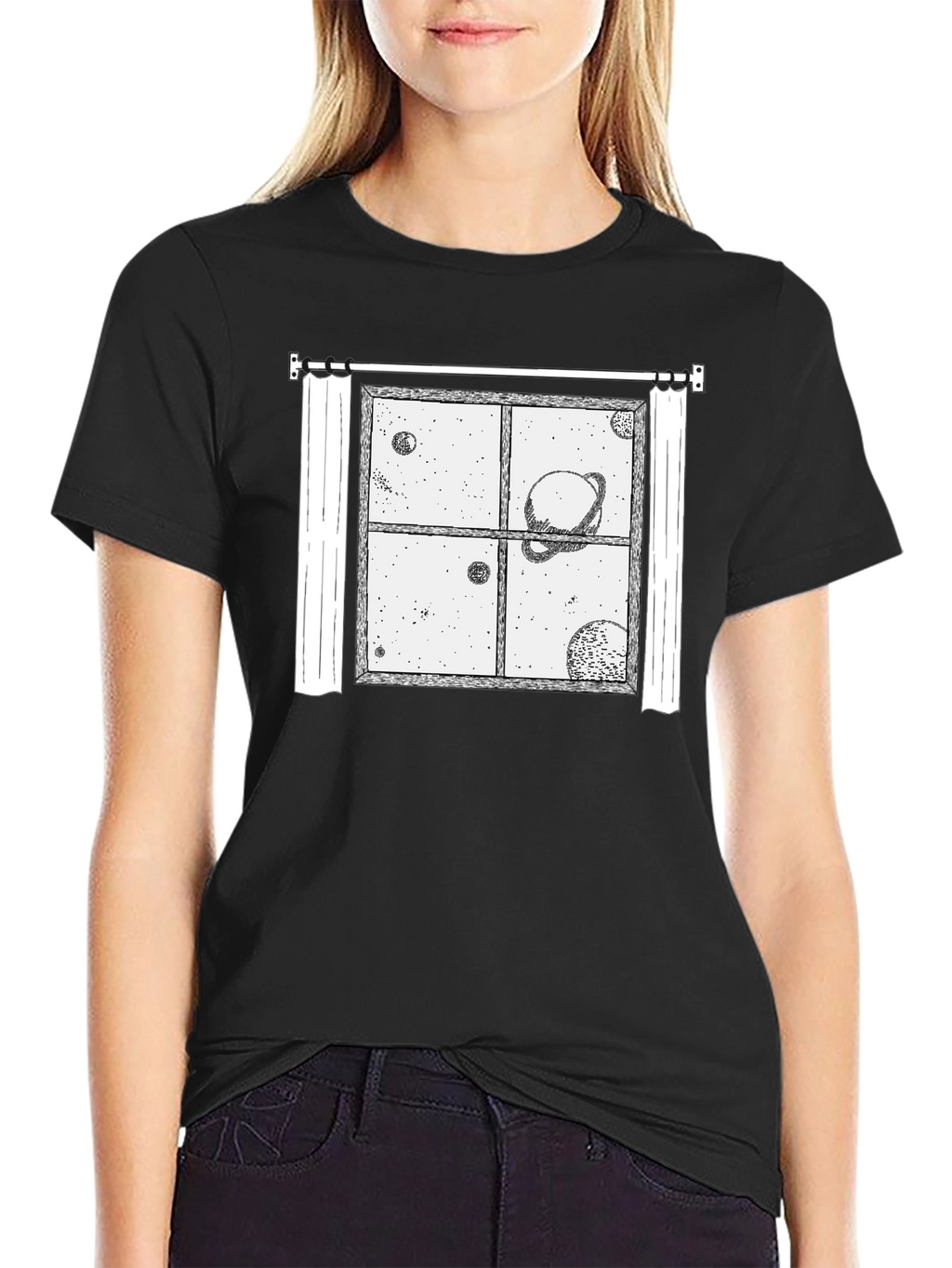 Space Window Graphic T-Shirt