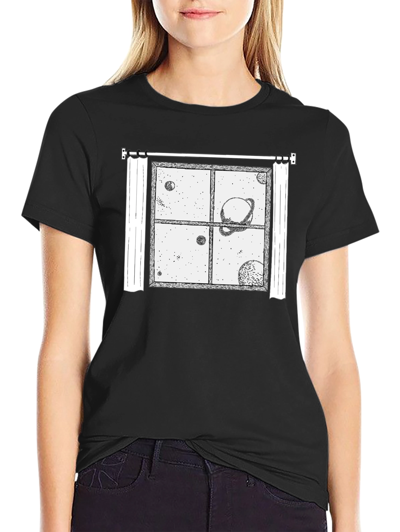 Space Window Graphic T-Shirt