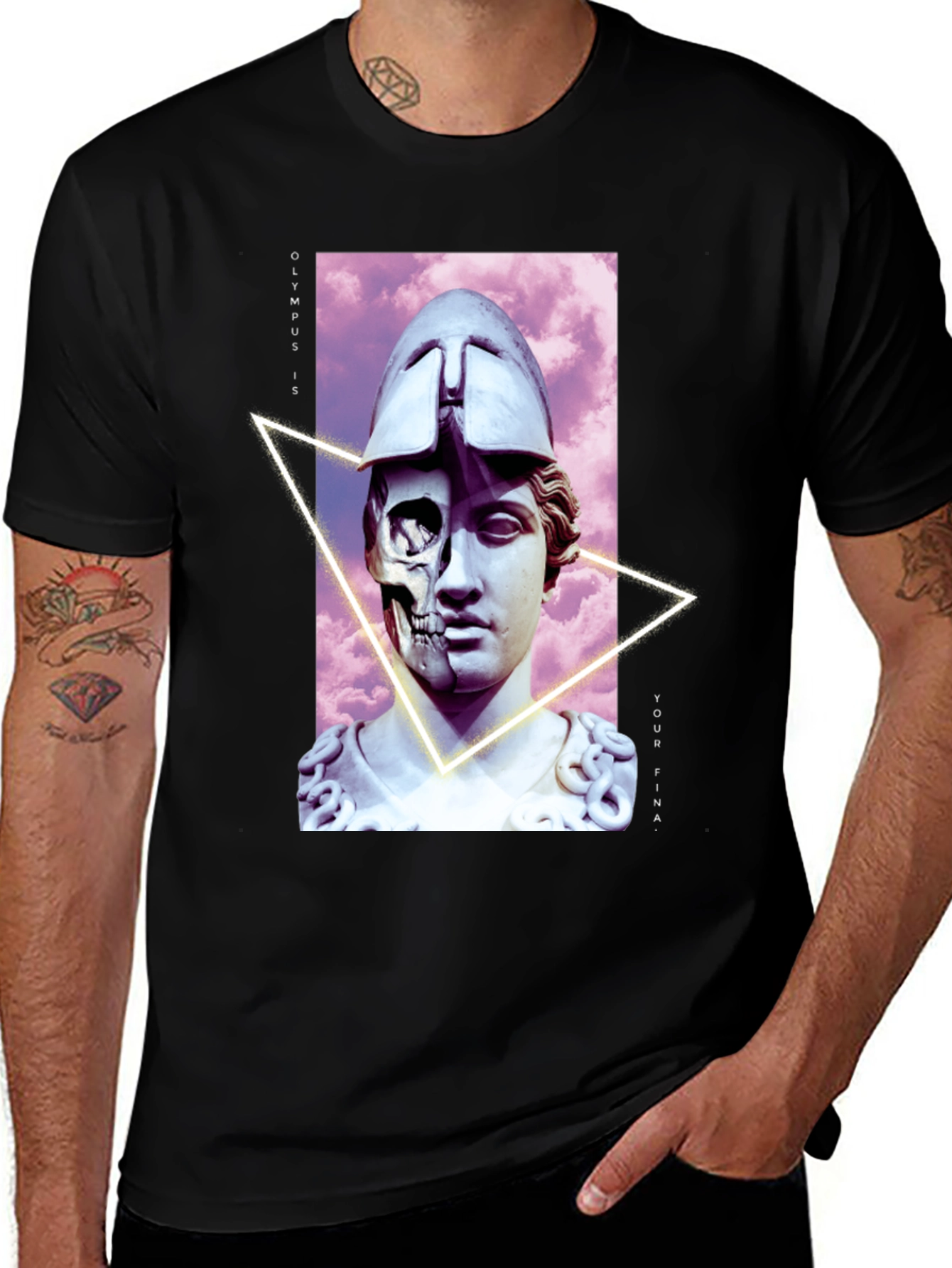 Olympus Final Black Graphic Tee