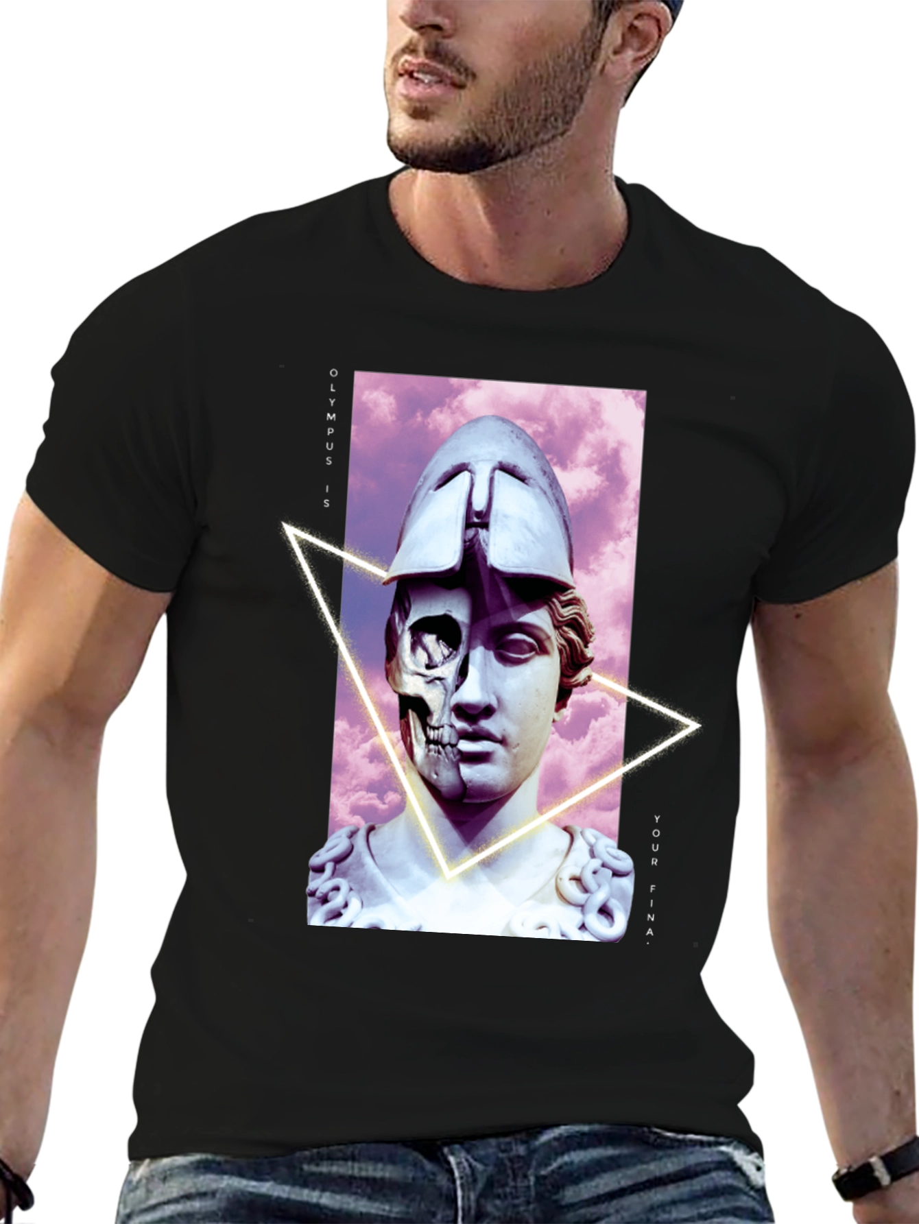Olympus Final Black Graphic Tee