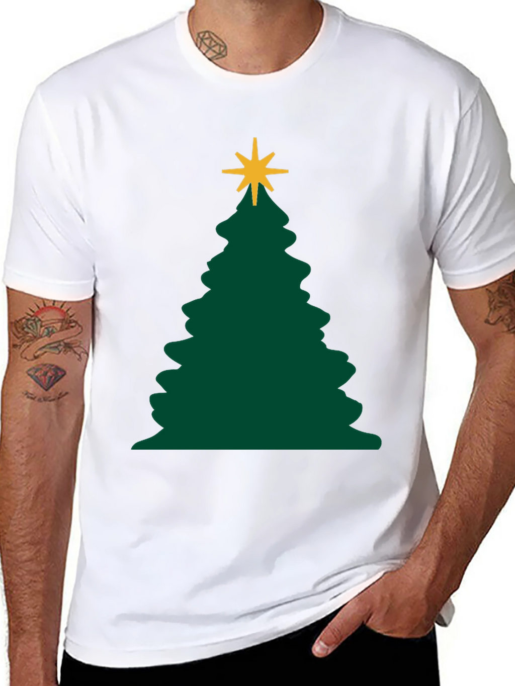 Christmas Tree Graphic Tee - Holiday Apparel