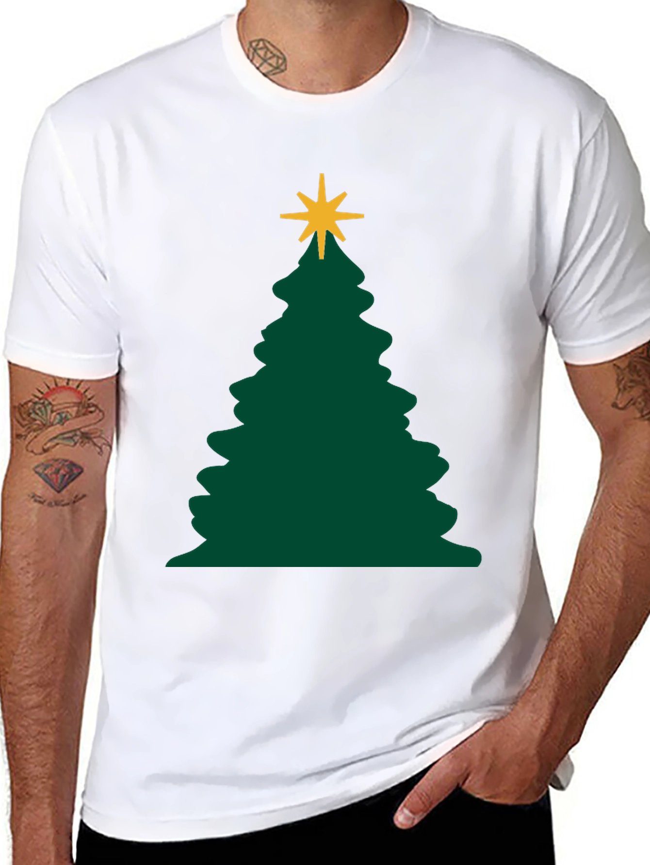 Christmas Tree Graphic Tee - Holiday Apparel