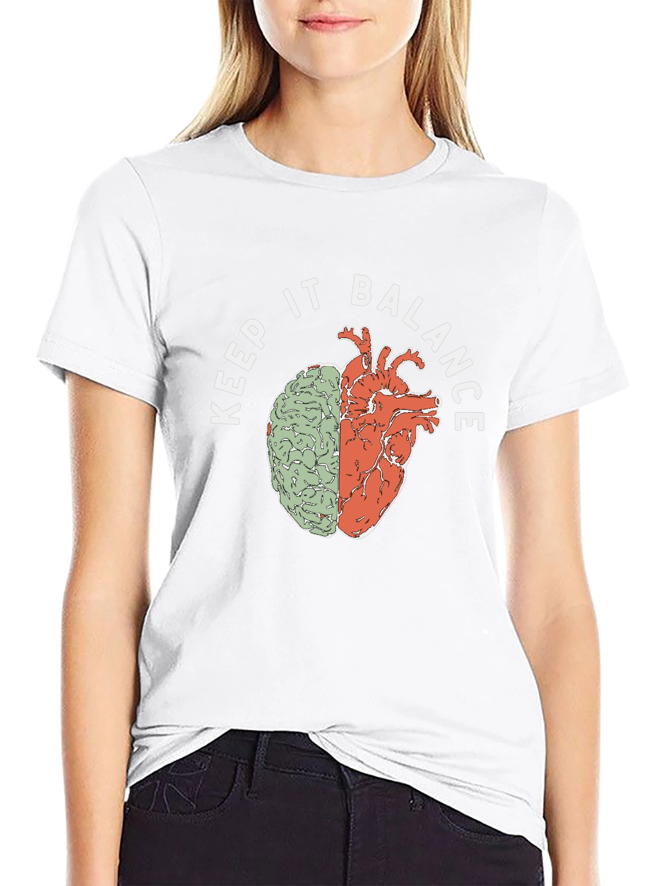 Keep It Balance Brain Heart T-Shirt