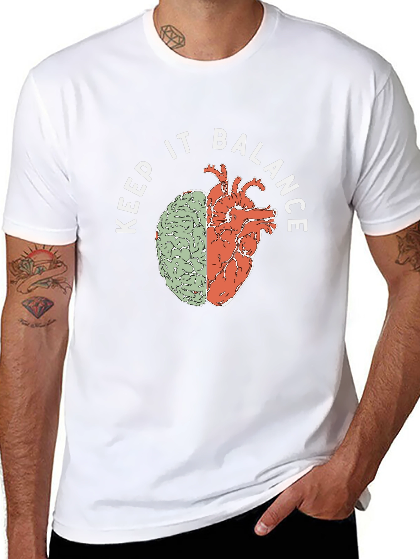 Keep It Balance Brain Heart T-Shirt