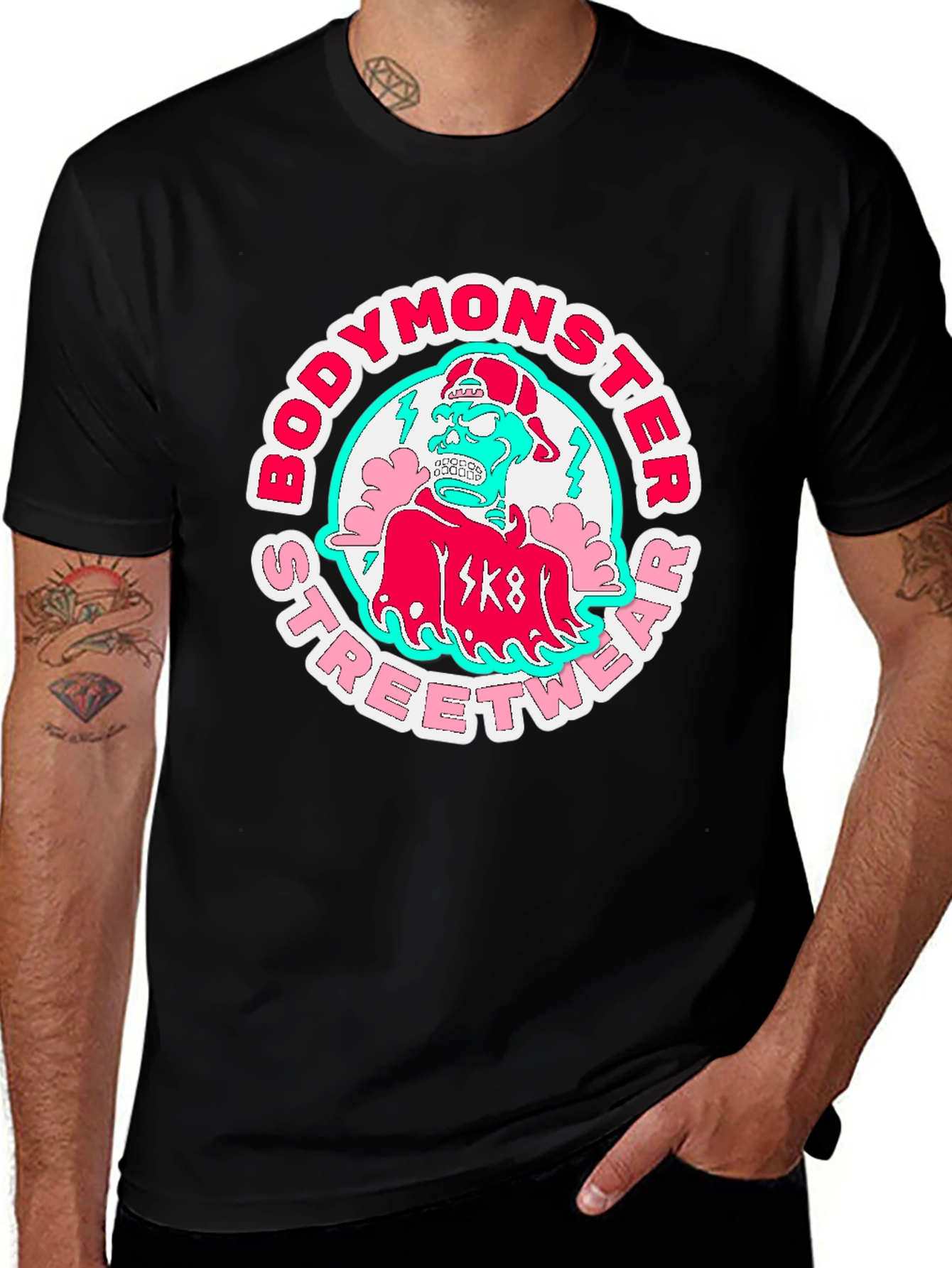 Bodymonster Streetwear T-Shirt - Skate Monster Tee