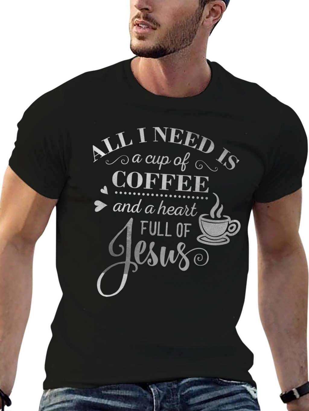 Coffee and Jesus Graphic T-Shirt - Faith Based Tee