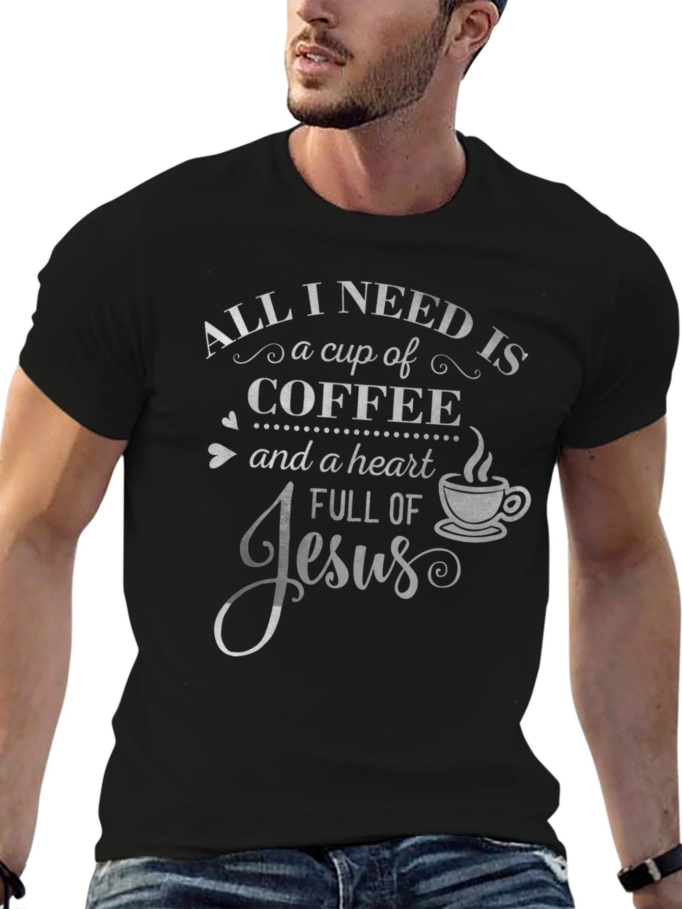 Coffee and Jesus Graphic T-Shirt - Faith Based Tee