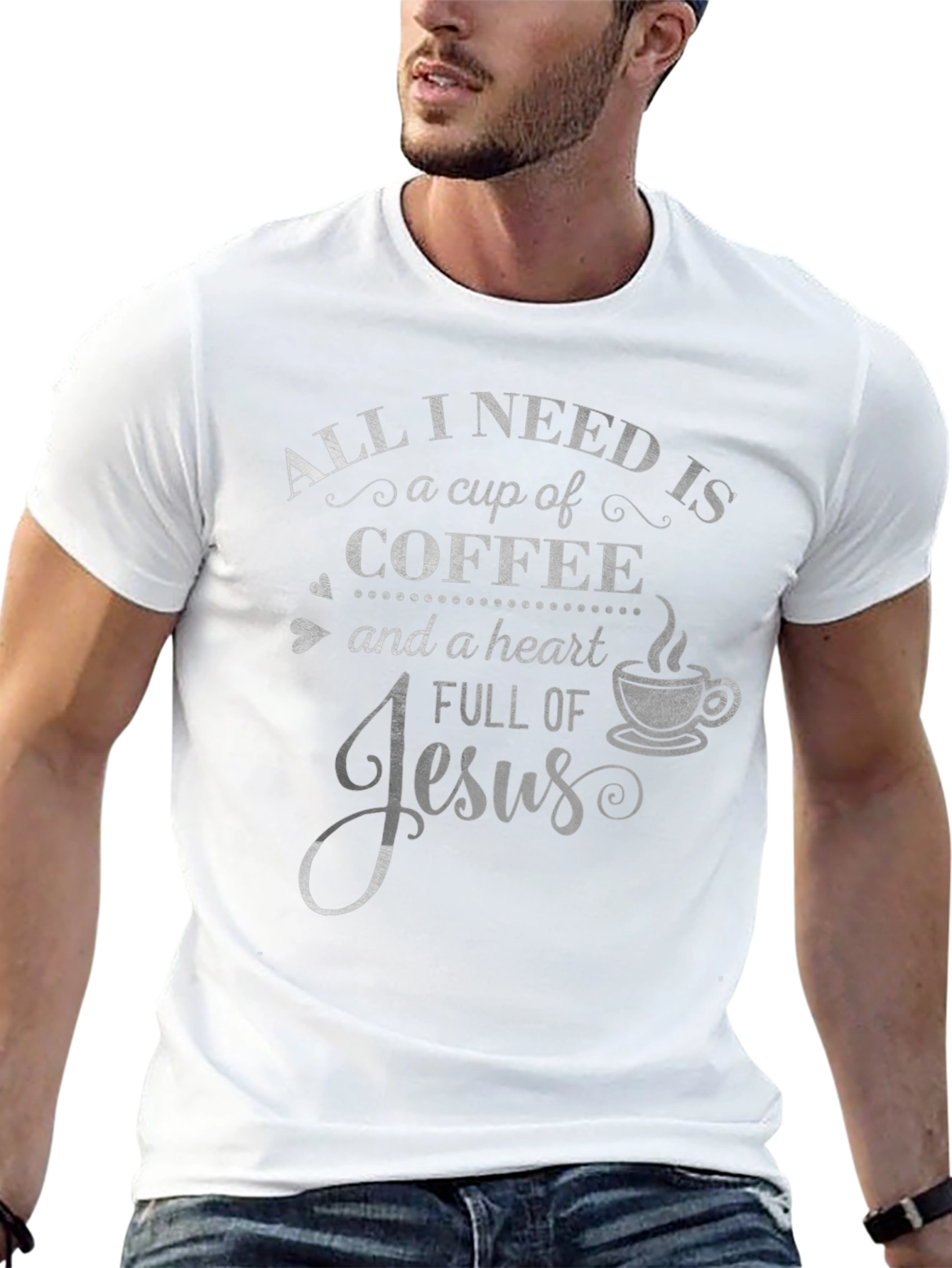 Coffee and Jesus Graphic T-Shirt - Faith Based Tee