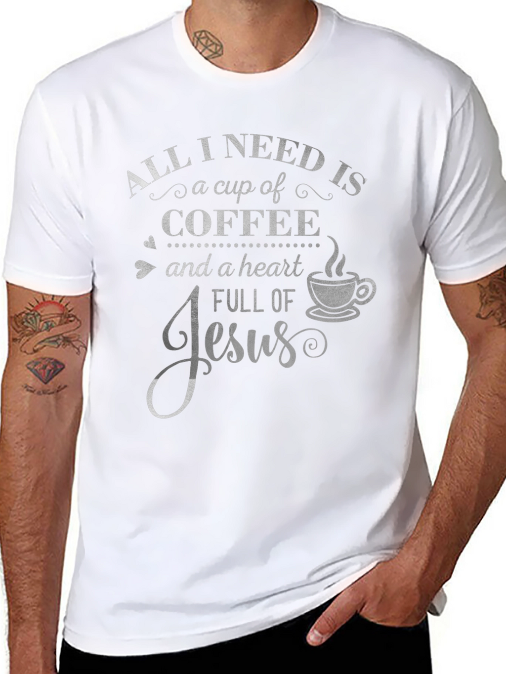 Coffee and Jesus Graphic T-Shirt - Faith Based Tee