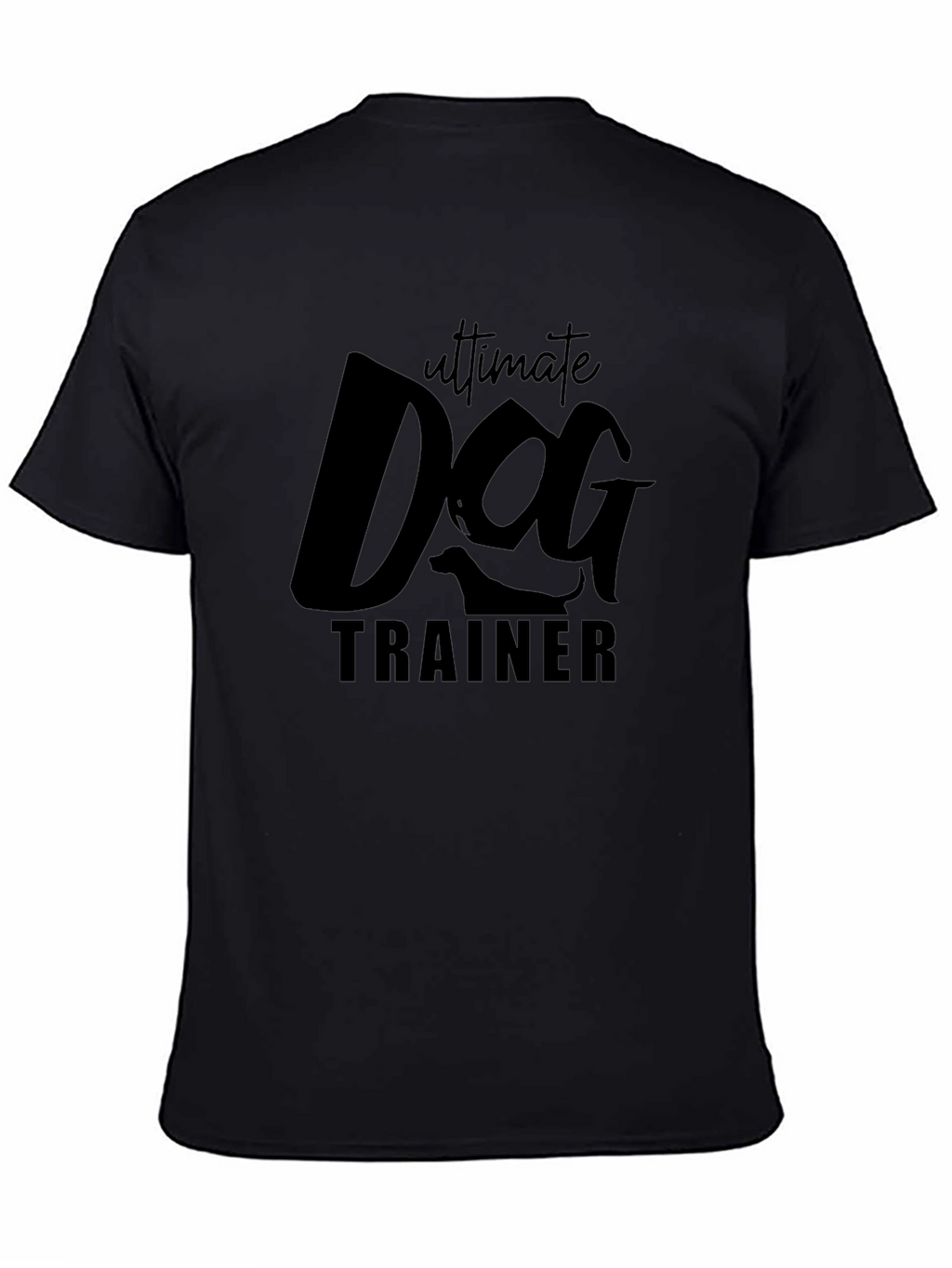 Ultimate Dog Trainer Graphic Tee - Black Cotton T-Shirt
