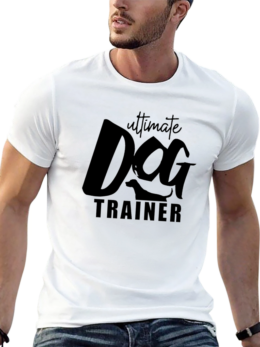 Ultimate Dog Trainer Graphic Tee - Black Cotton T-Shirt