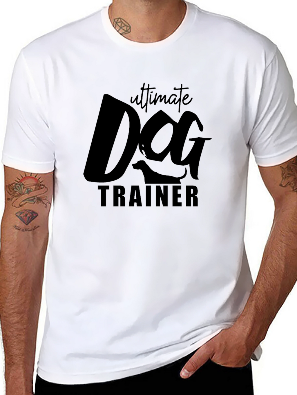 Ultimate Dog Trainer Graphic Tee - Black Cotton T-Shirt