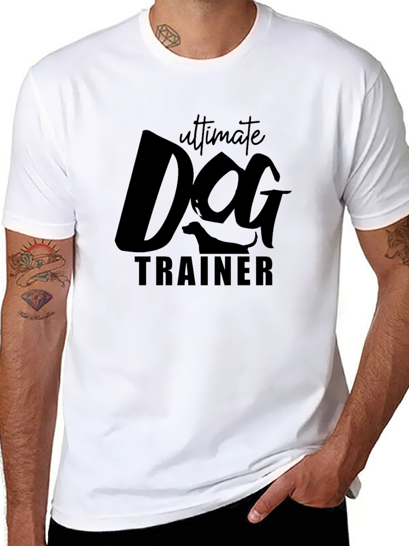 Ultimate Dog Trainer Graphic Tee - Black Cotton T-Shirt