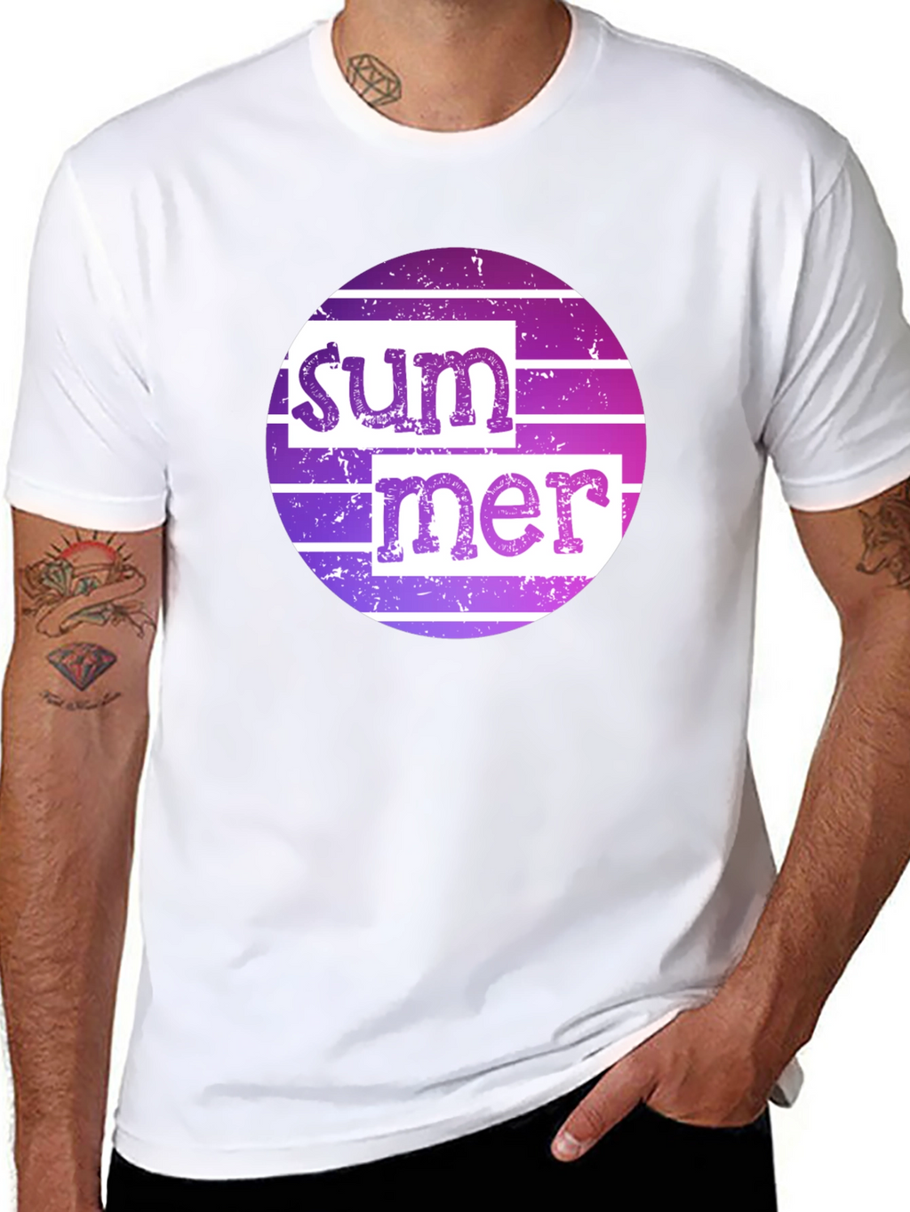 Summer Graphic Tee - Retro Style Black T-Shirt