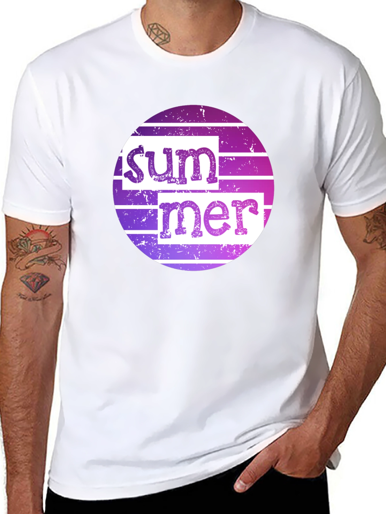 Summer Graphic Tee - Retro Style Black T-Shirt