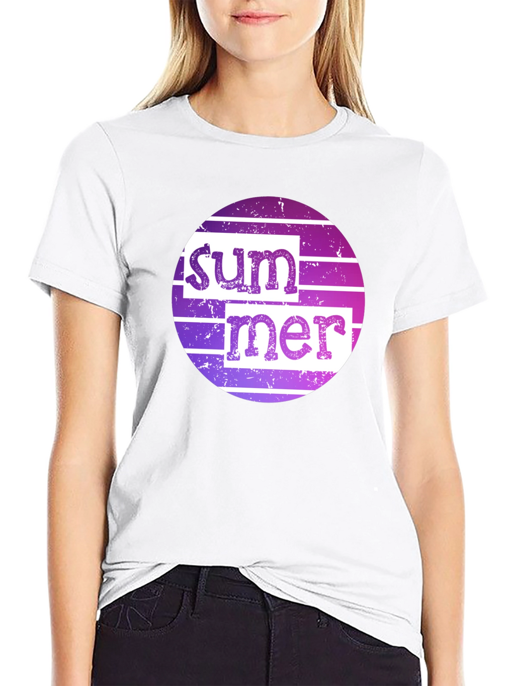 Summer Graphic Tee - Retro Style Black T-Shirt