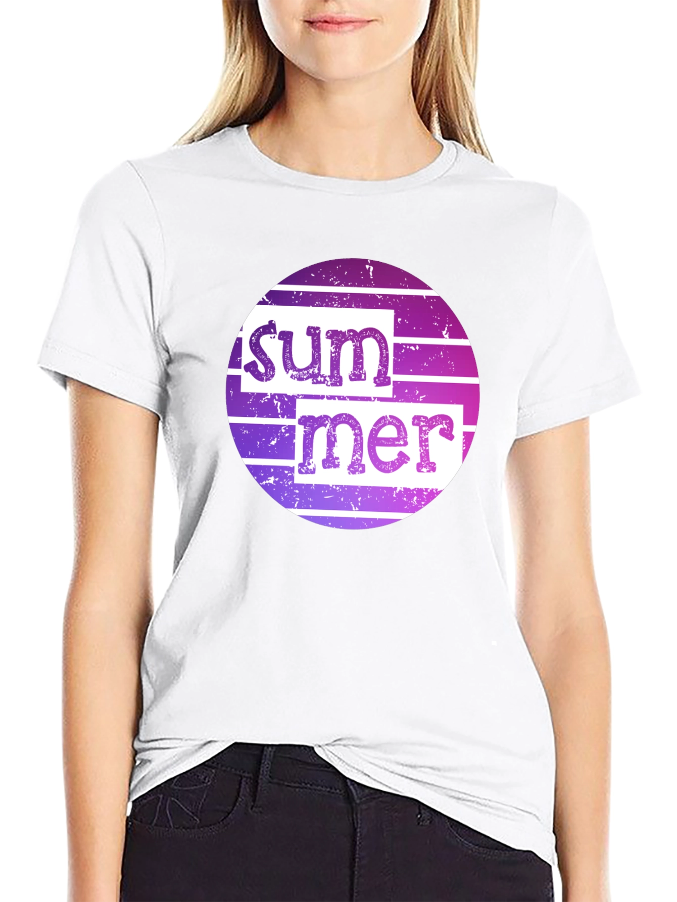 Summer Graphic Tee - Retro Style Black T-Shirt