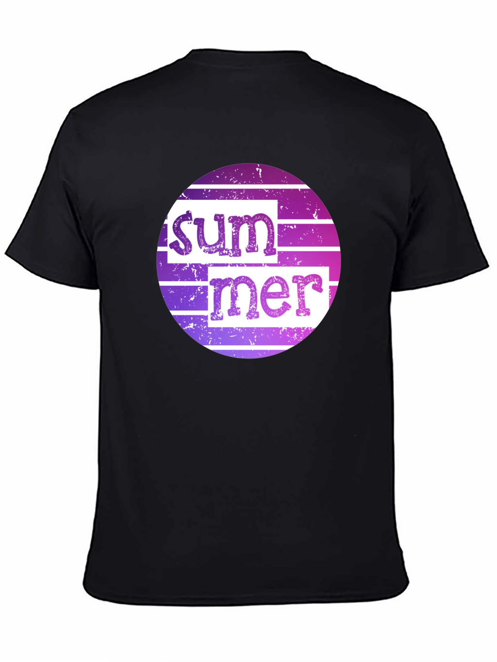 Summer Graphic Tee - Retro Style Black T-Shirt