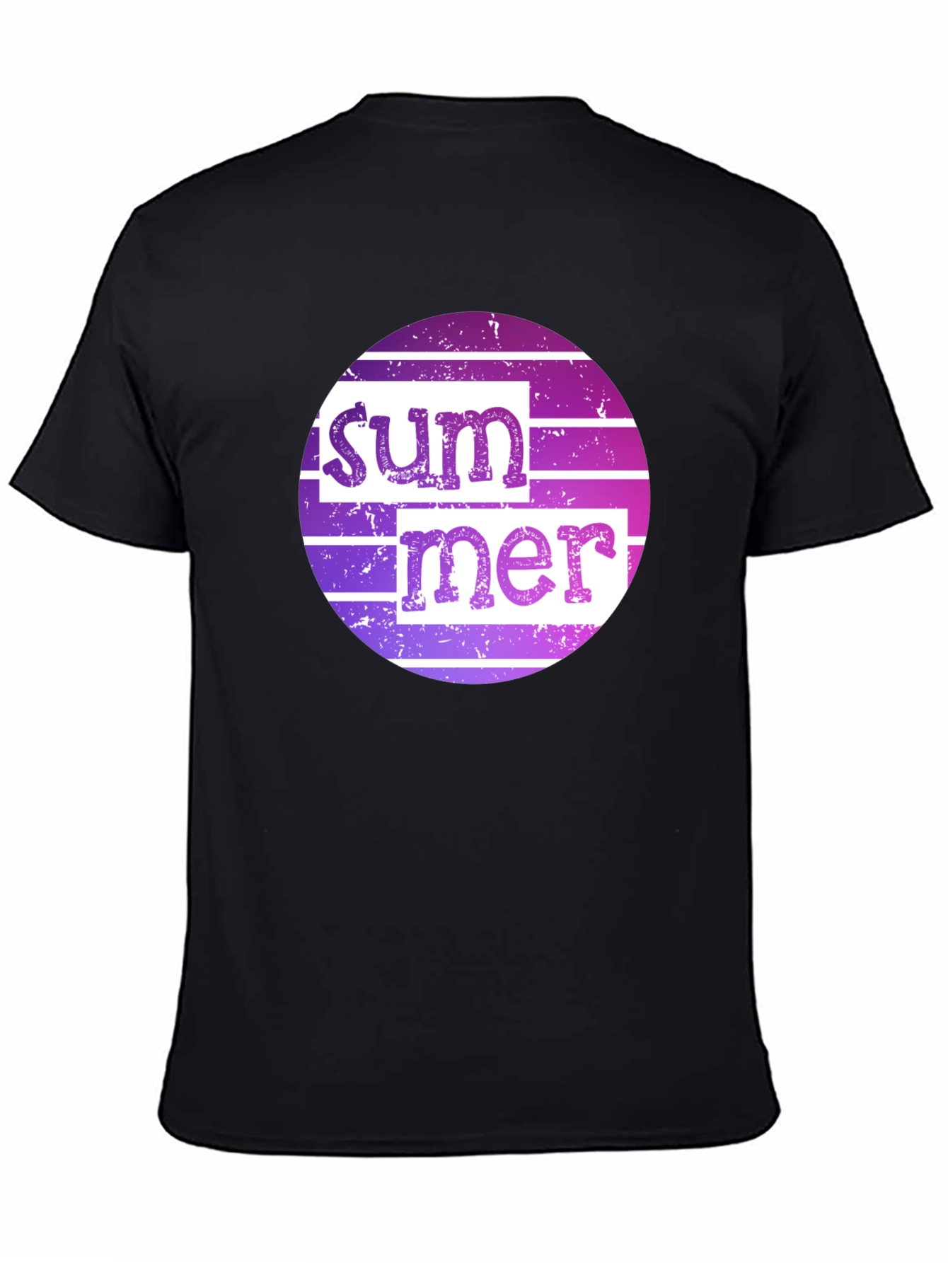 Summer Graphic Tee - Retro Style Black T-Shirt