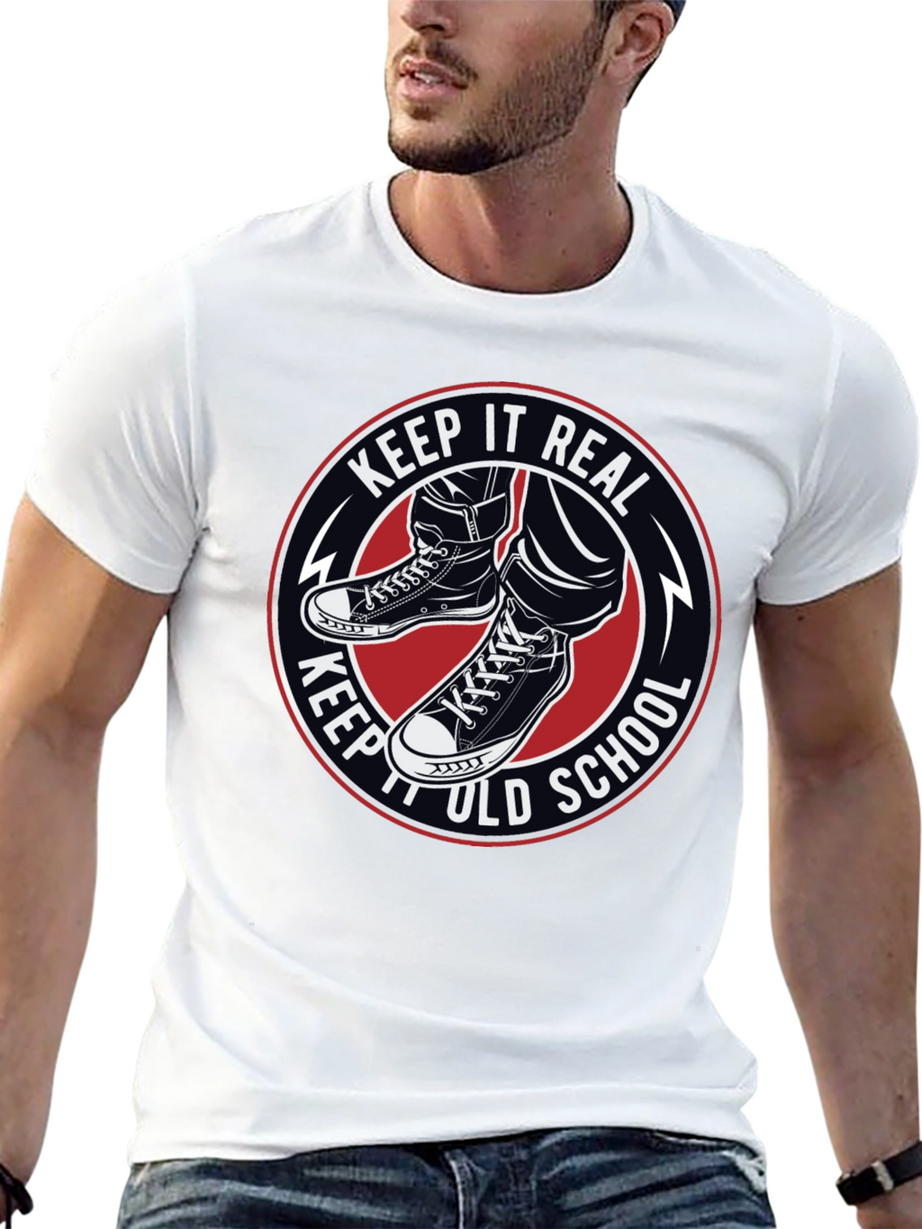 Keep It Real Old School Graphic T-Shirt