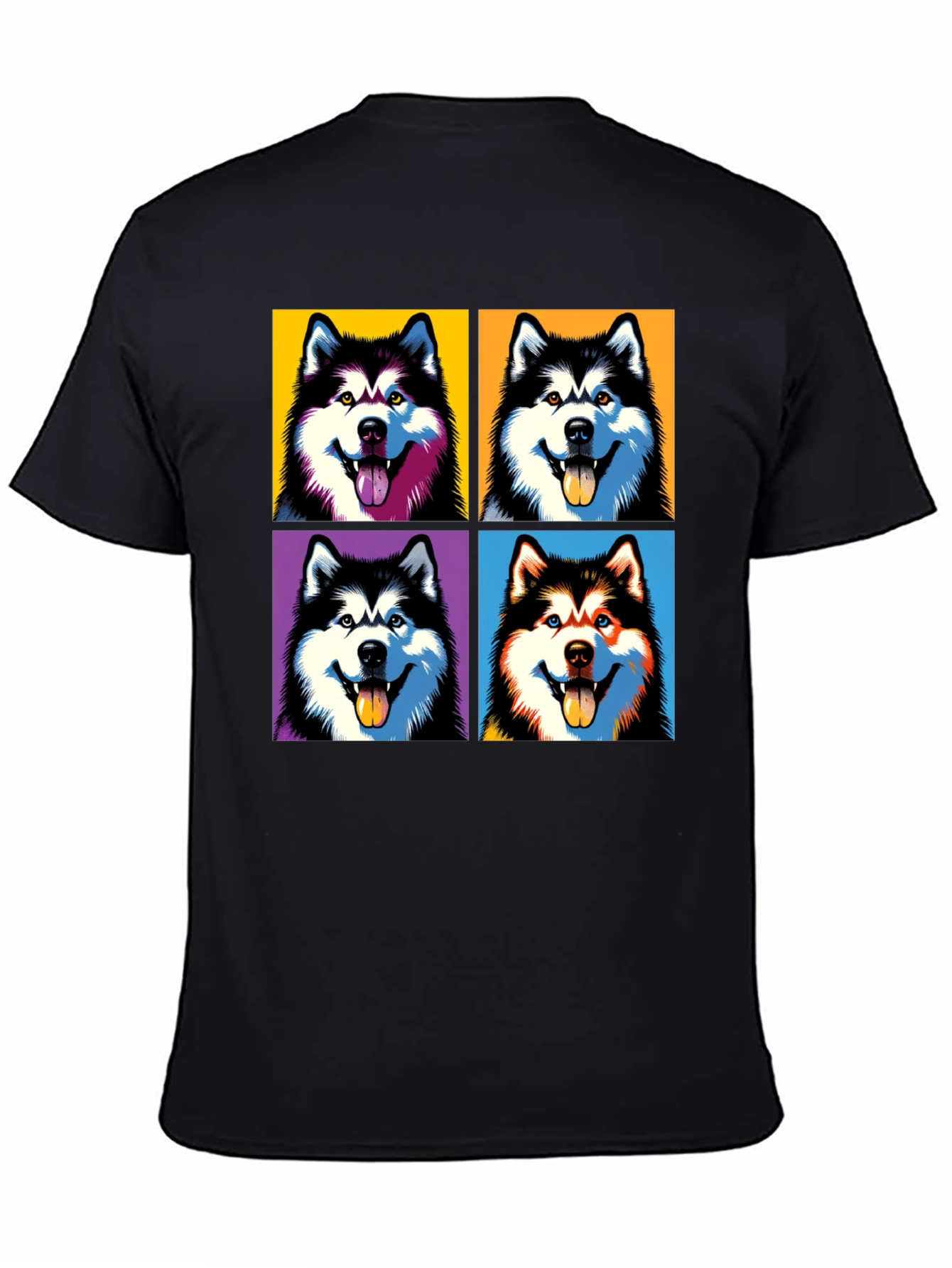 Pop Art Alaskan Malamute T-Shirt - Unique Dog Lover Gift