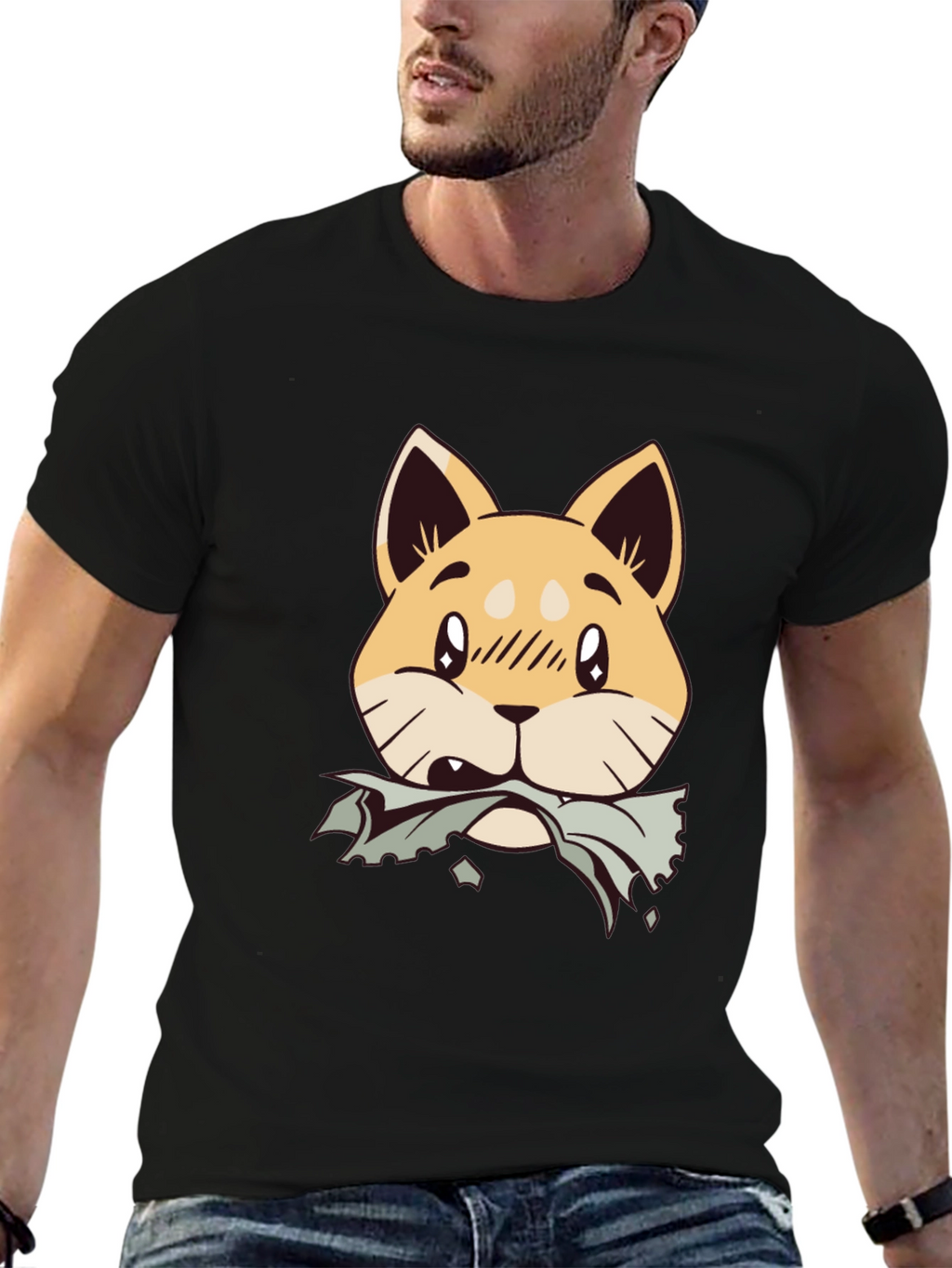 Cartoon Dog Chewing Tee