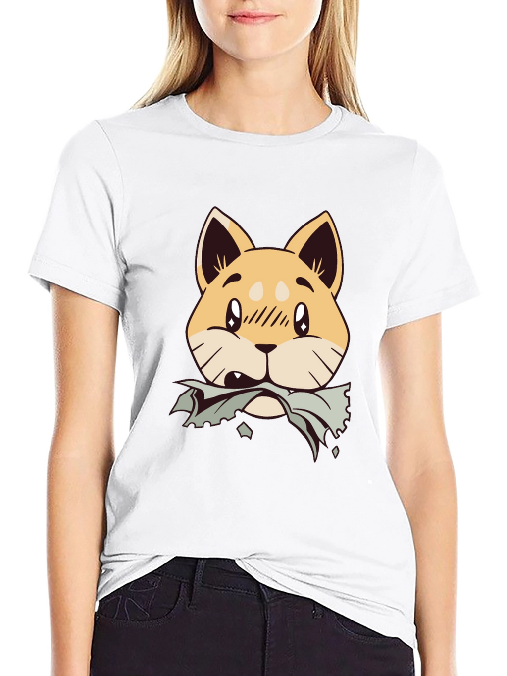 Cartoon Dog Chewing Tee
