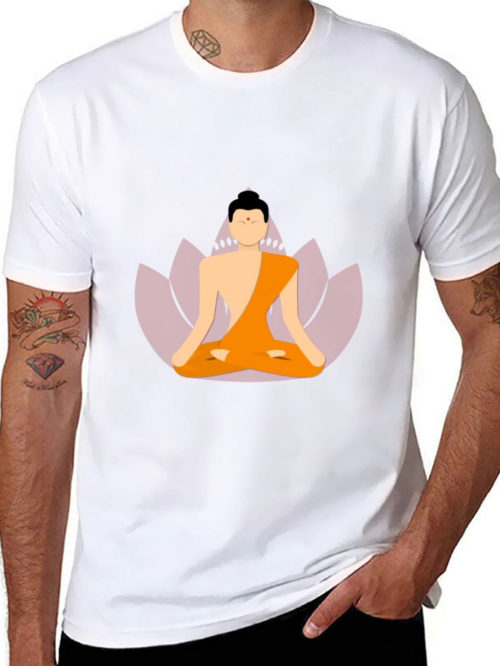 Buddha Graphic Black T-Shirt Meditating Yogi Tee