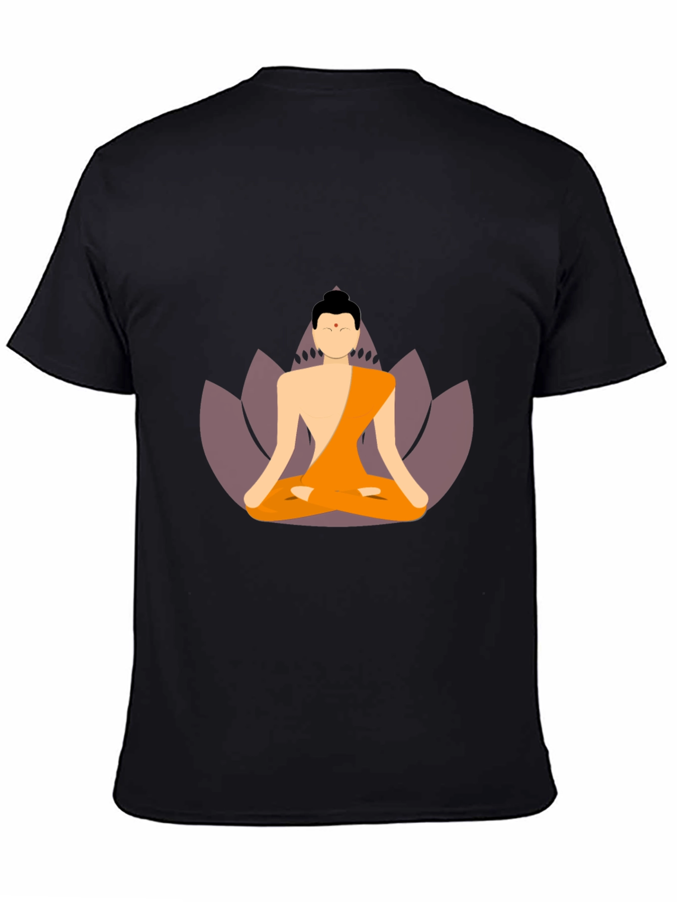 Buddha Graphic Black T-Shirt Meditating Yogi Tee