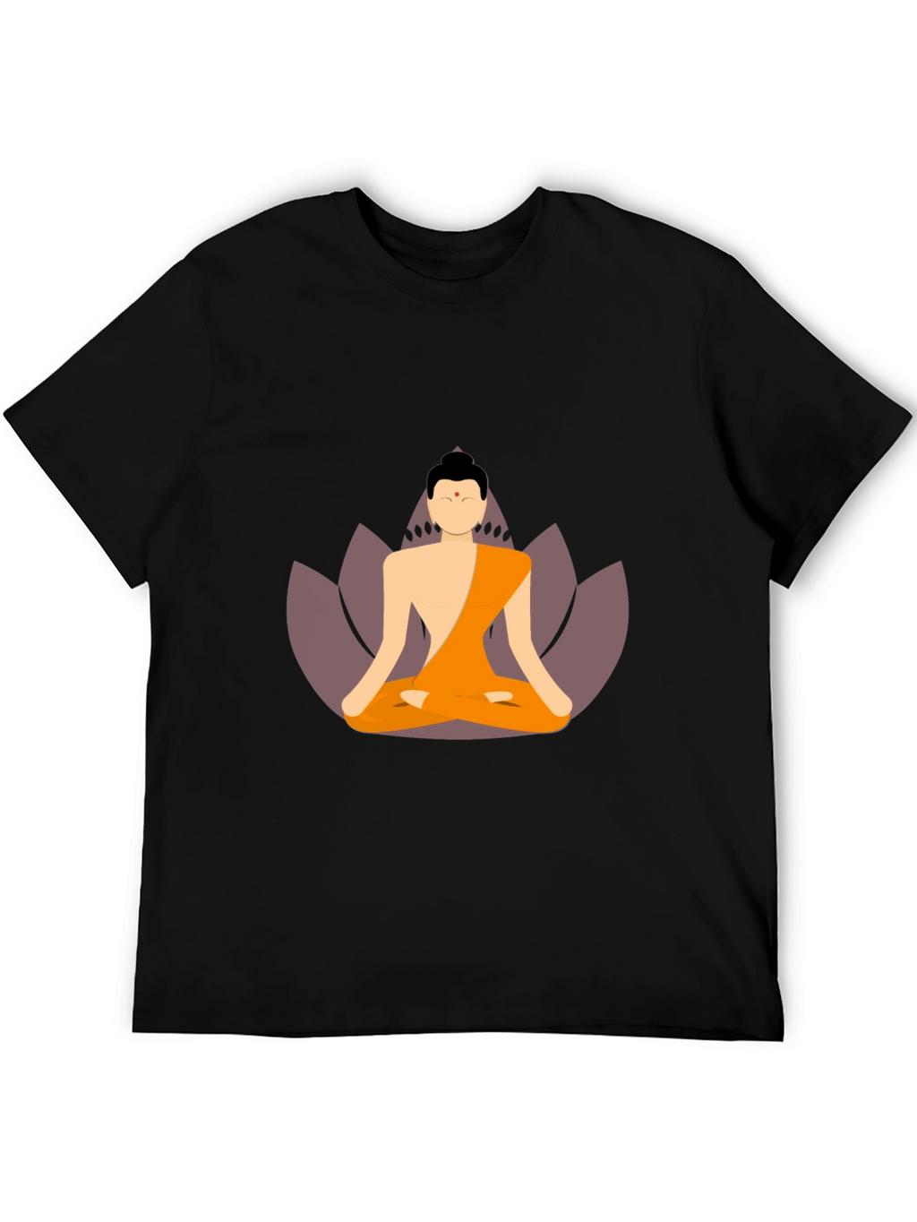 Buddha Graphic Black T-Shirt Meditating Yogi Tee