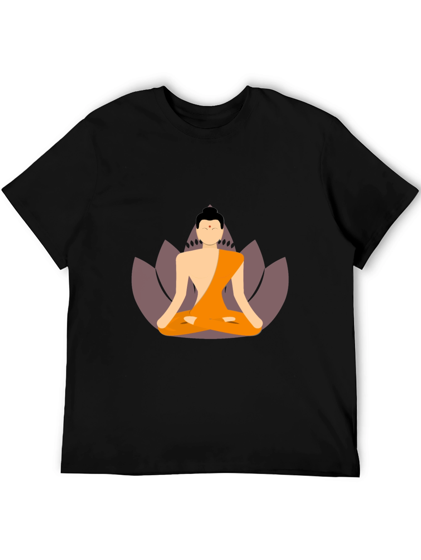 Buddha Graphic Black T-Shirt Meditating Yogi Tee