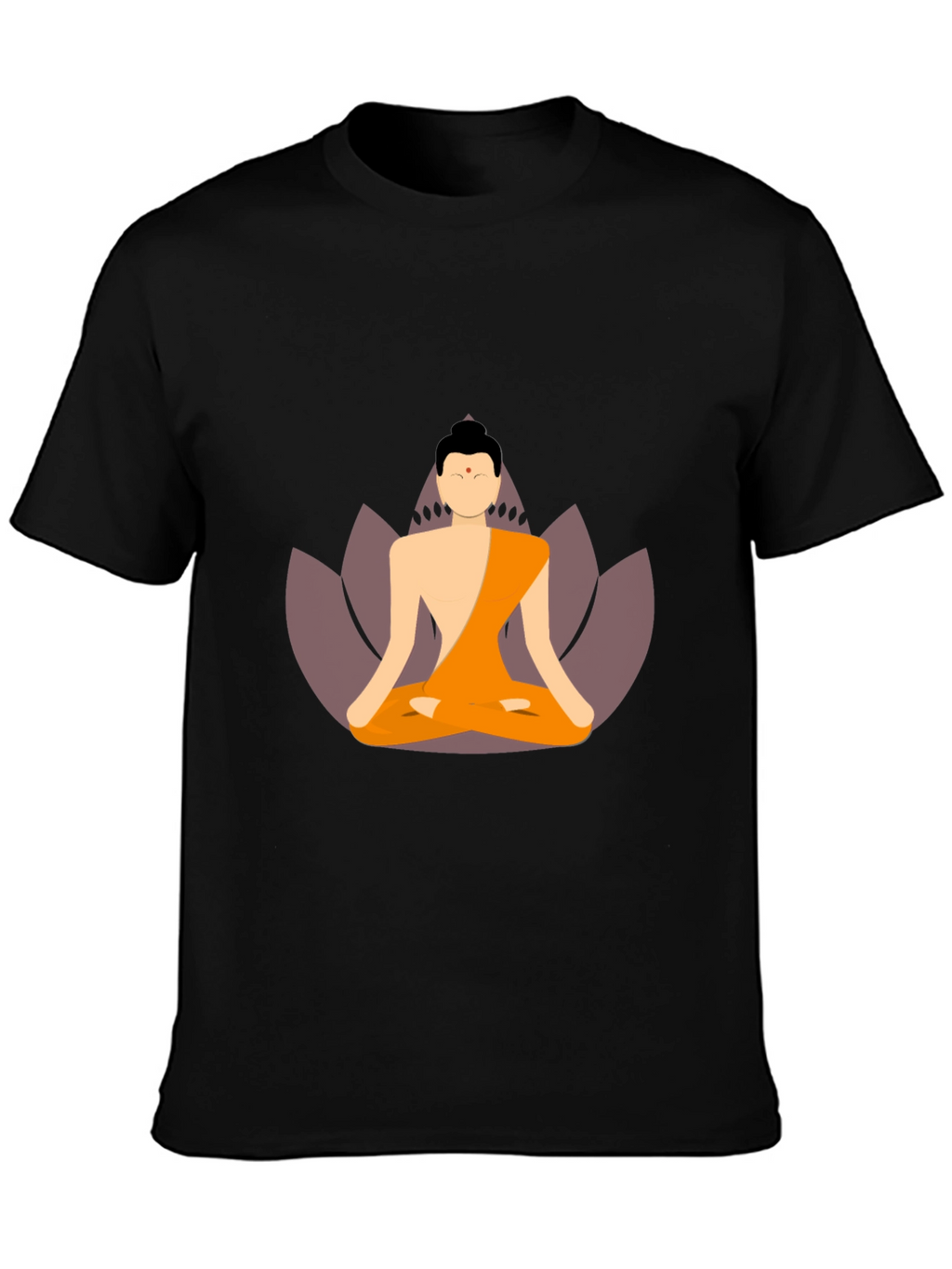 Buddha Graphic Black T-Shirt Meditating Yogi Tee