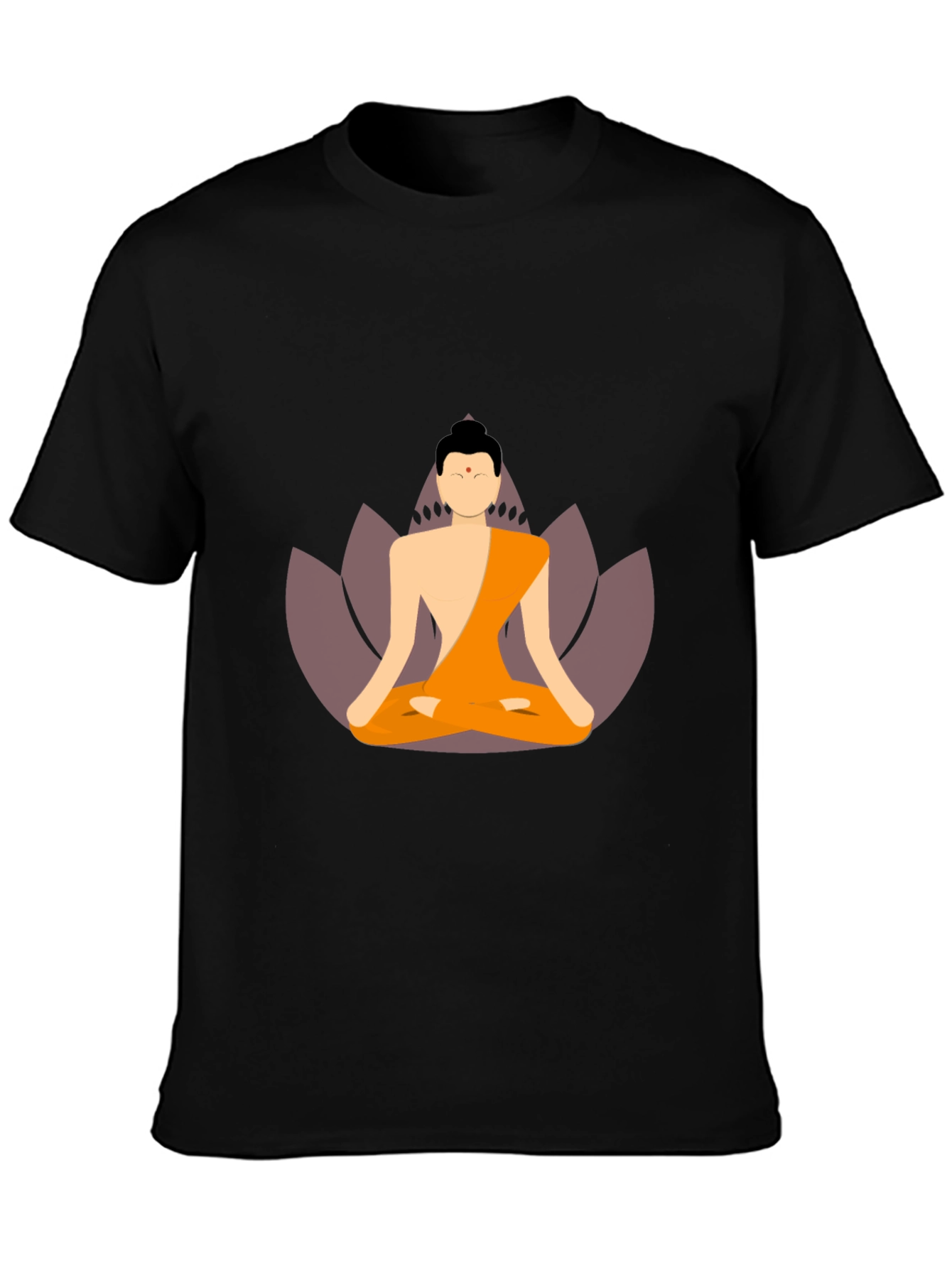 Buddha Graphic Black T-Shirt Meditating Yogi Tee