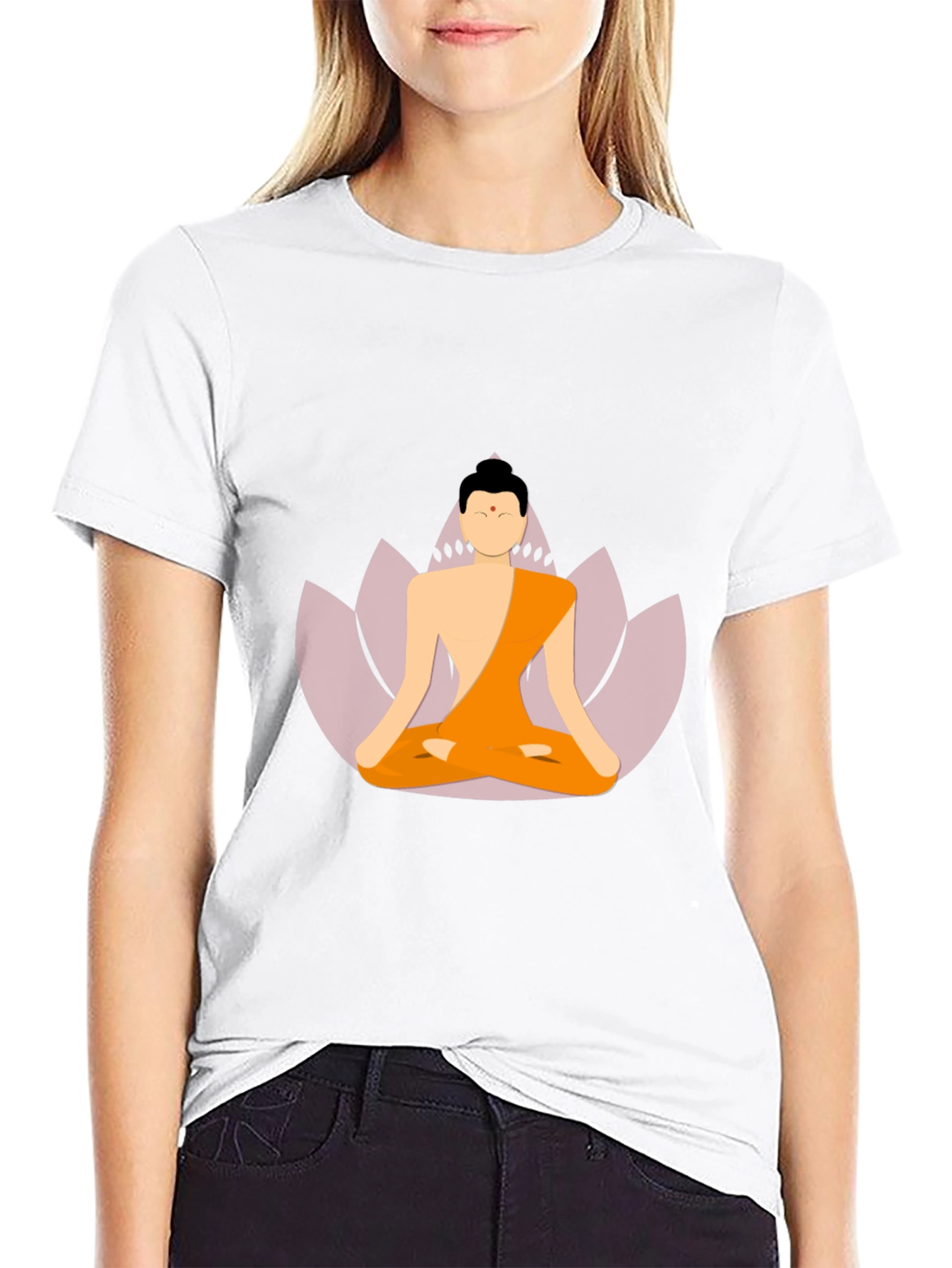 Buddha Graphic Black T-Shirt Meditating Yogi Tee
