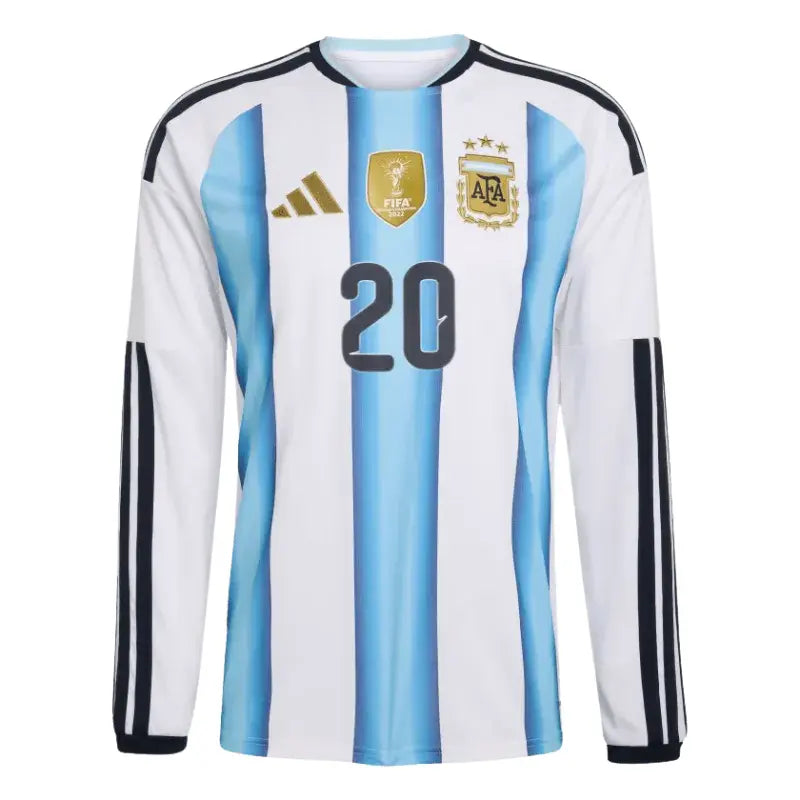 Alexis Mac Allister 2026 Argentina Long Sleeve Home Jersey Front