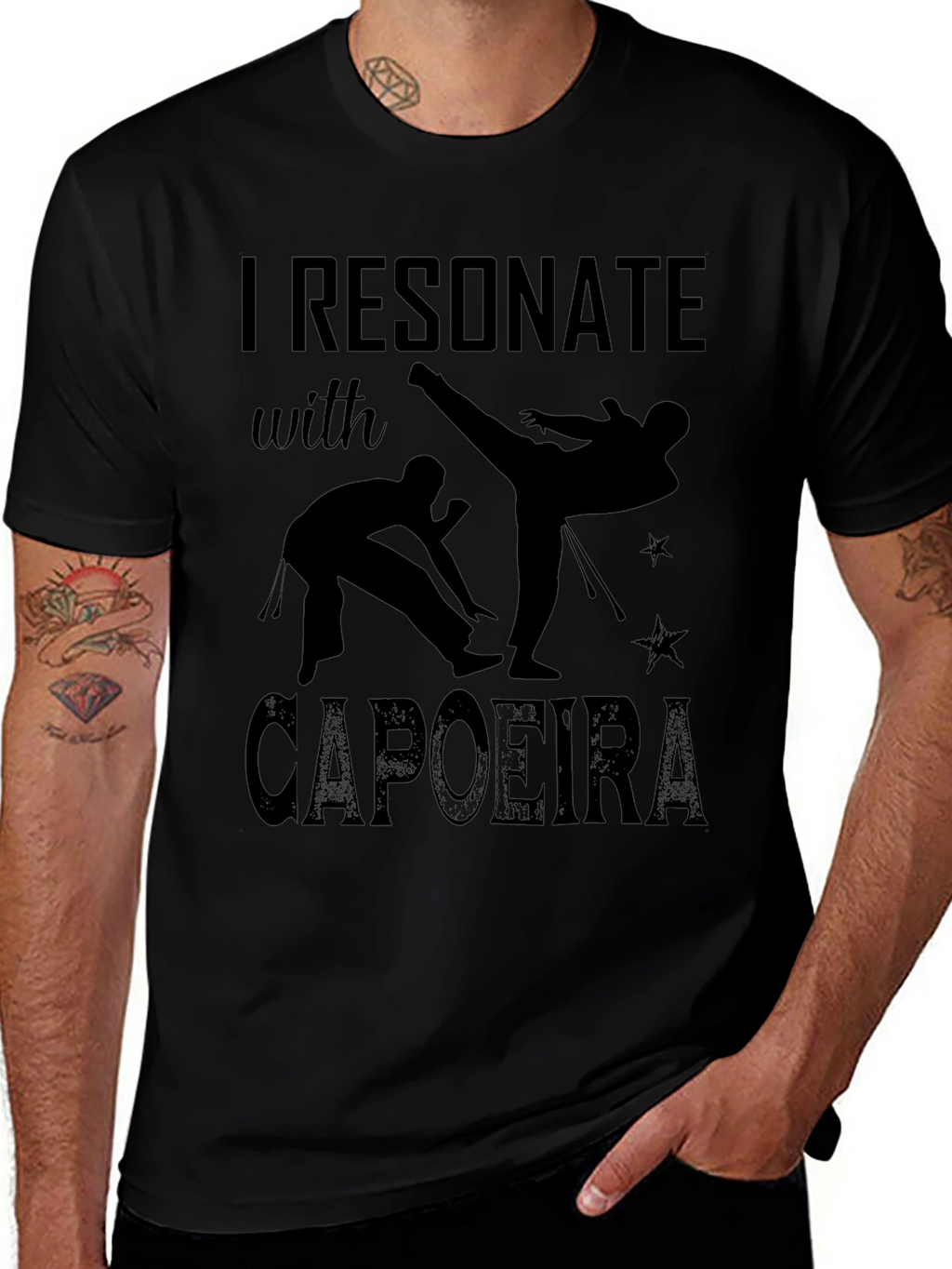 I Resonate with Capoeira Black T-Shirt