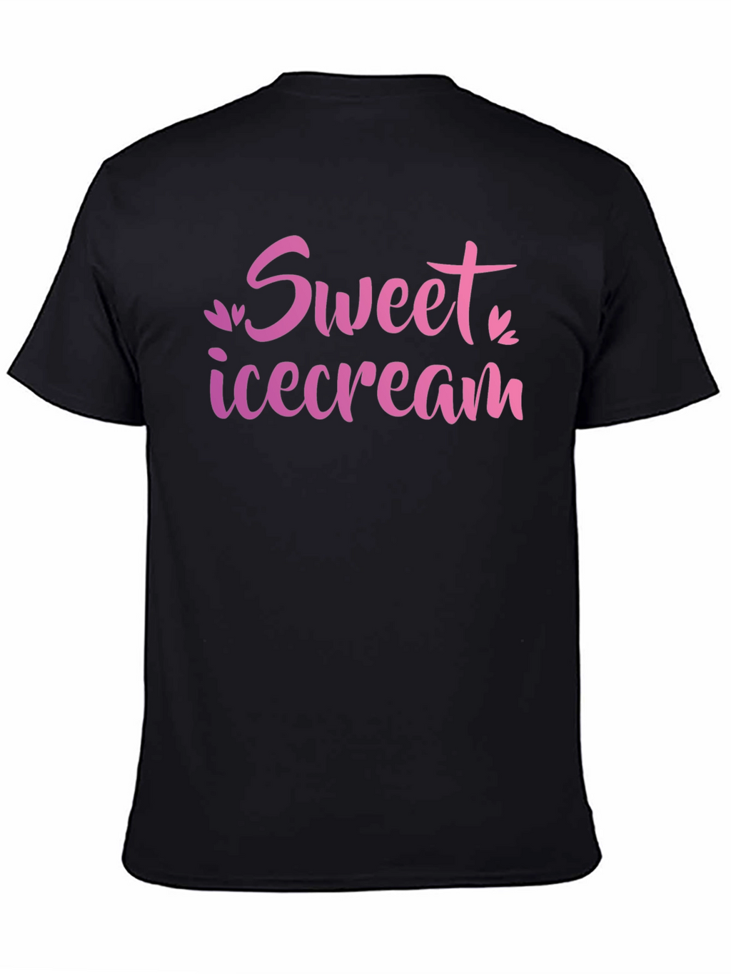 Sweet Ice Cream Black T-Shirt