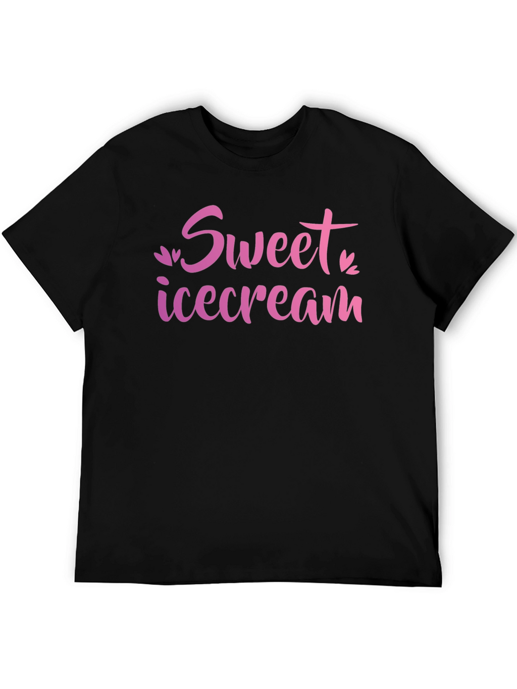 Sweet Ice Cream Black T-Shirt