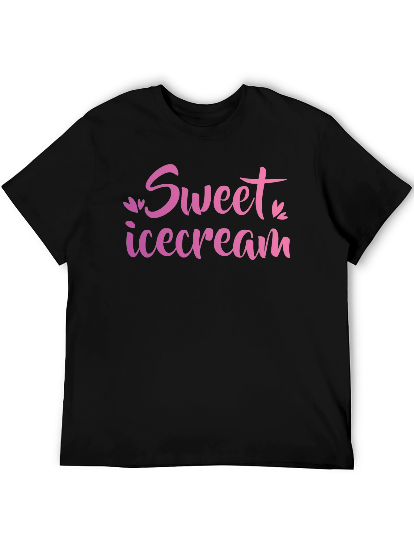 Sweet Ice Cream Black T-Shirt