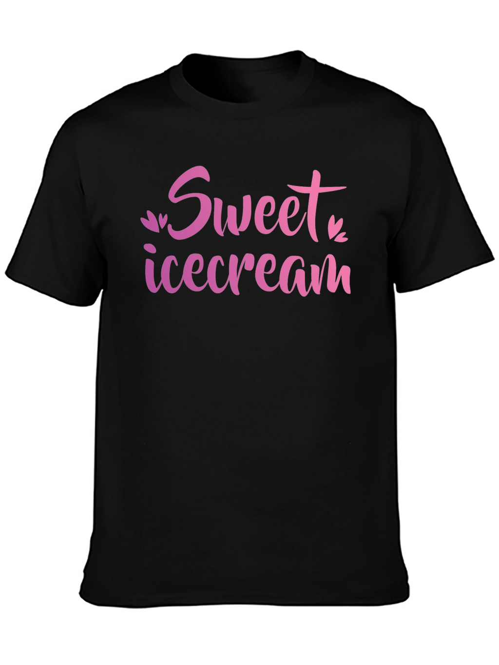 Sweet Ice Cream Black T-Shirt