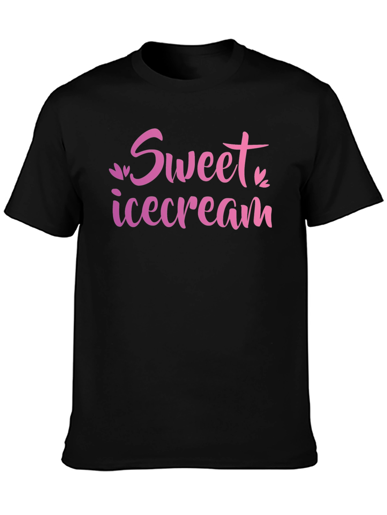 Sweet Ice Cream Black T-Shirt