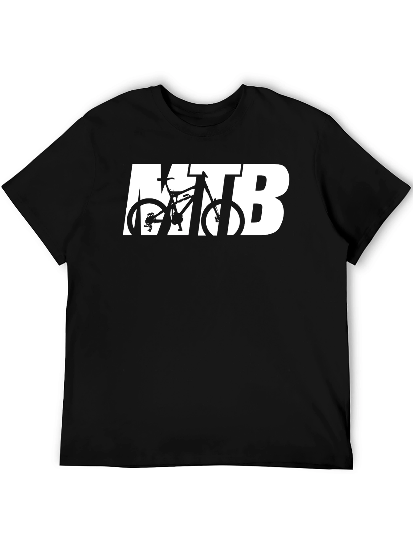 MTB Mountain Bike Graphic T-Shirt - Black