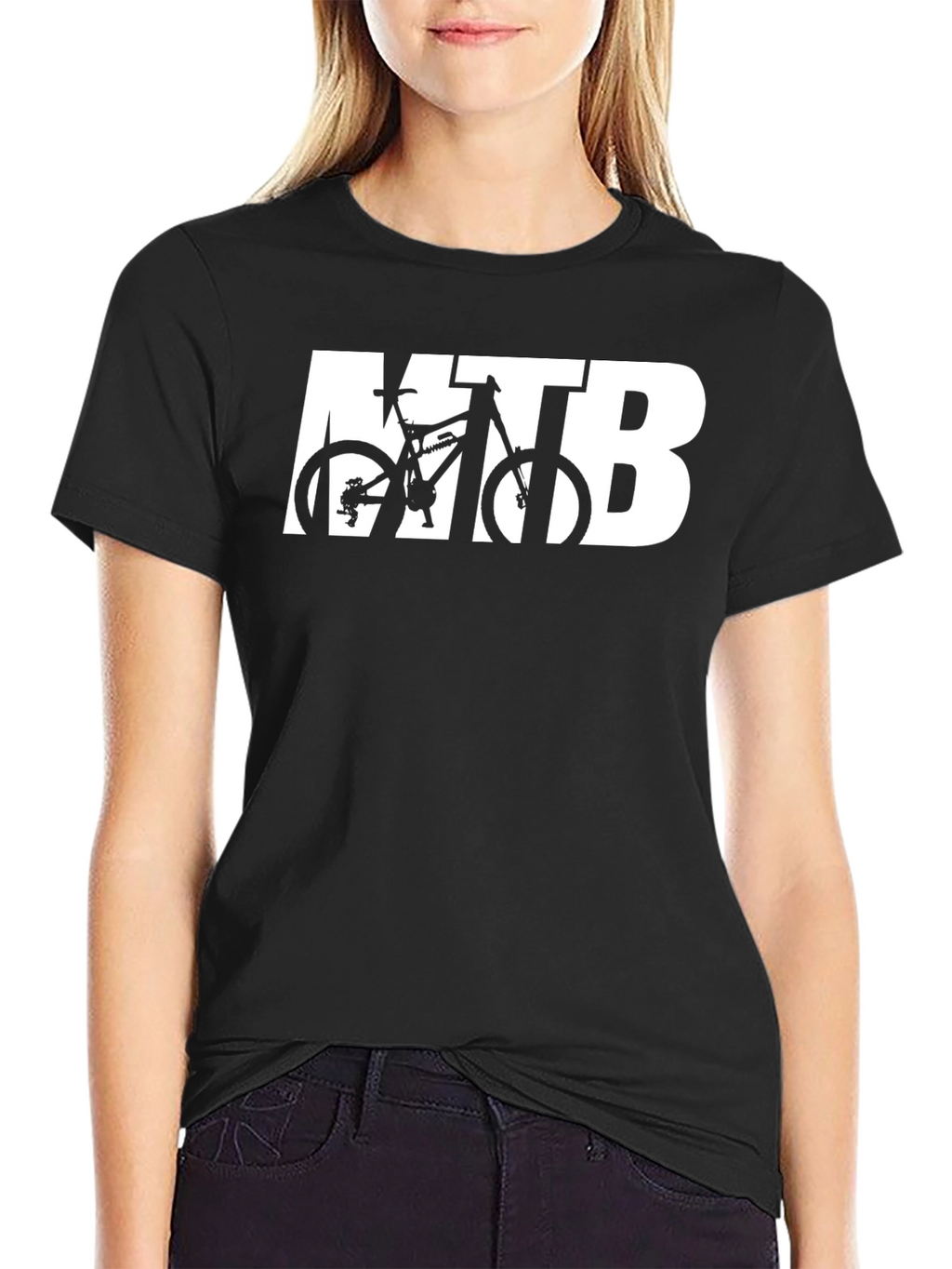 MTB Mountain Bike Graphic T-Shirt - Black