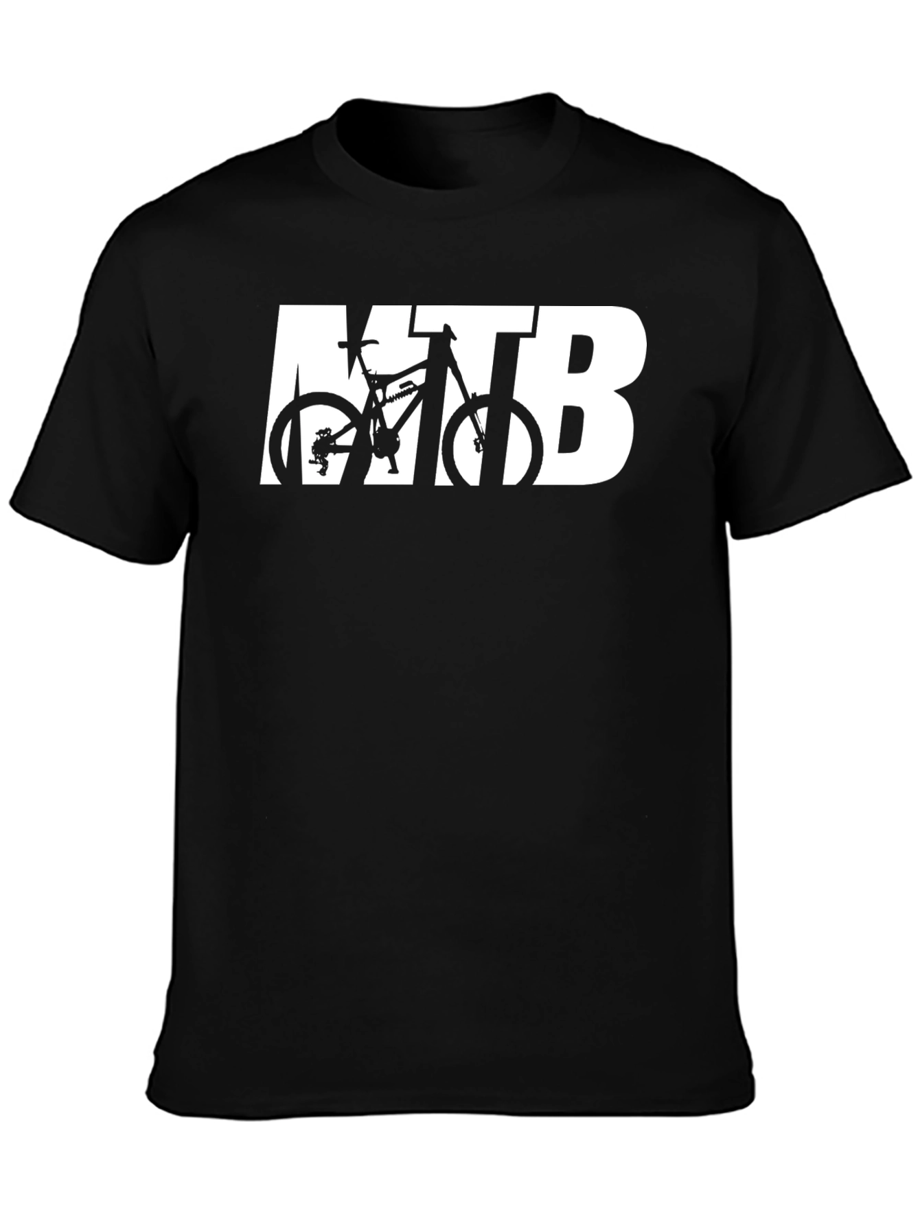 MTB Mountain Bike Graphic T-Shirt - Black