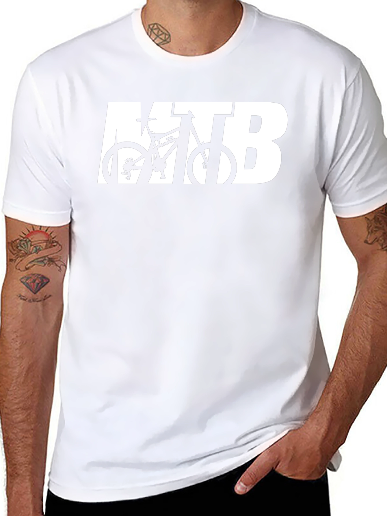 MTB Mountain Bike Graphic T-Shirt - Black