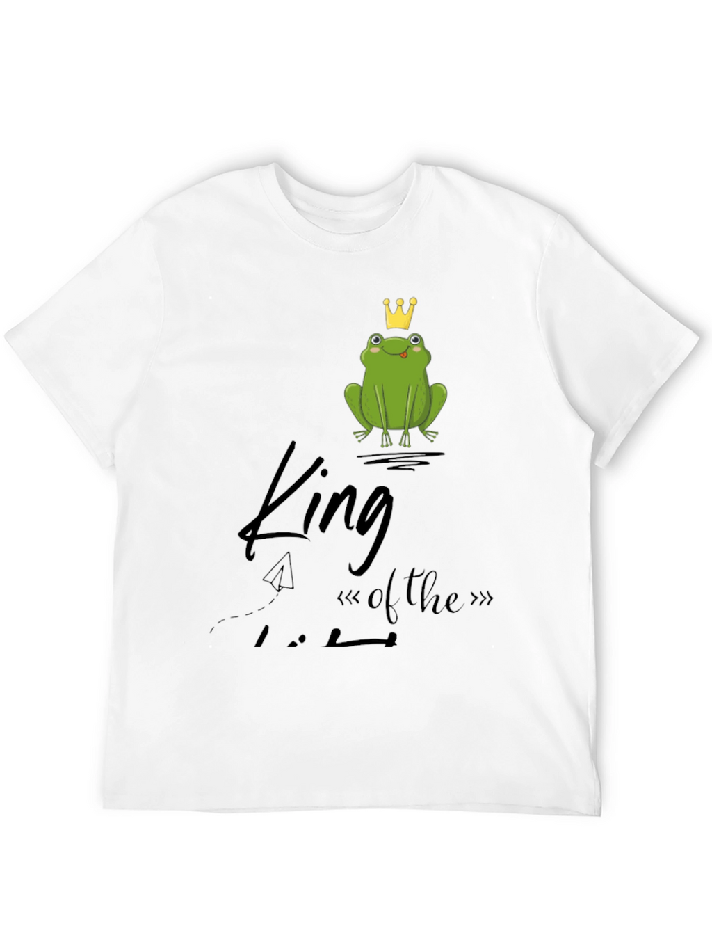 Frog King Graphic Tee - Black Cotton T-Shirt