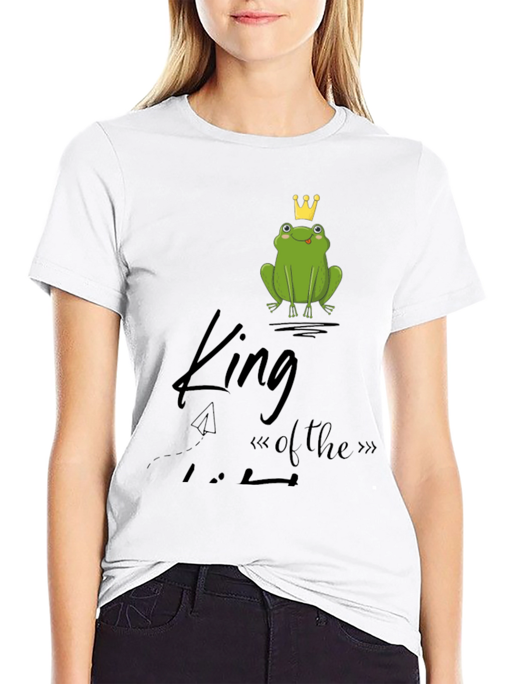 Frog King Graphic Tee - Black Cotton T-Shirt